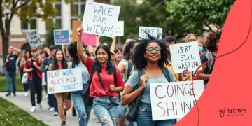 Students protest media restrictions and demand change