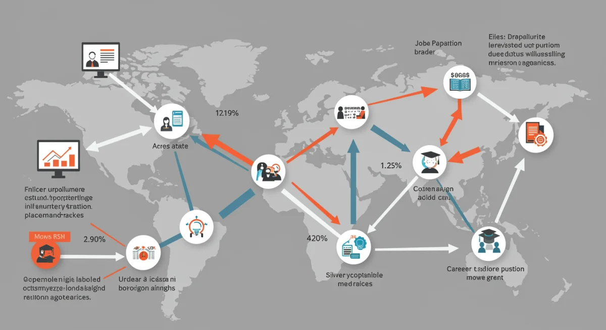 Infographic showing career paths and growth from online degrees