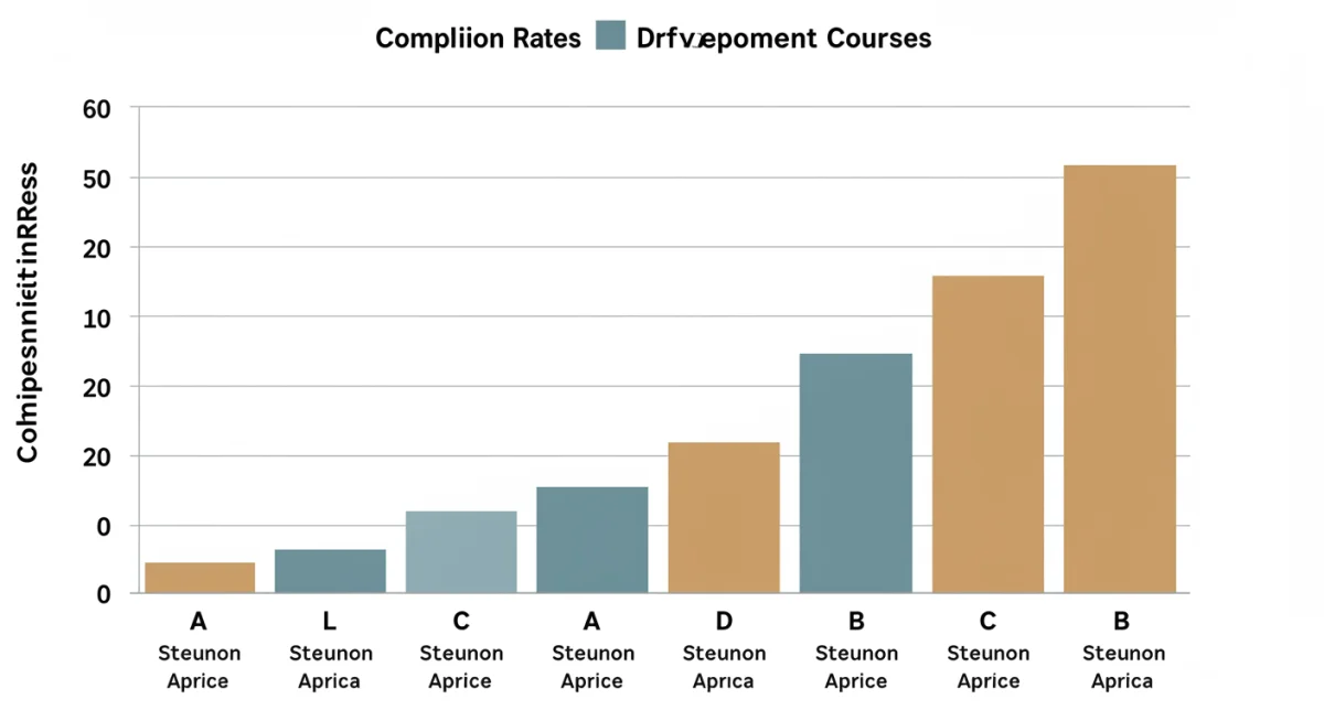 Comparison of professional development course completion rates by format