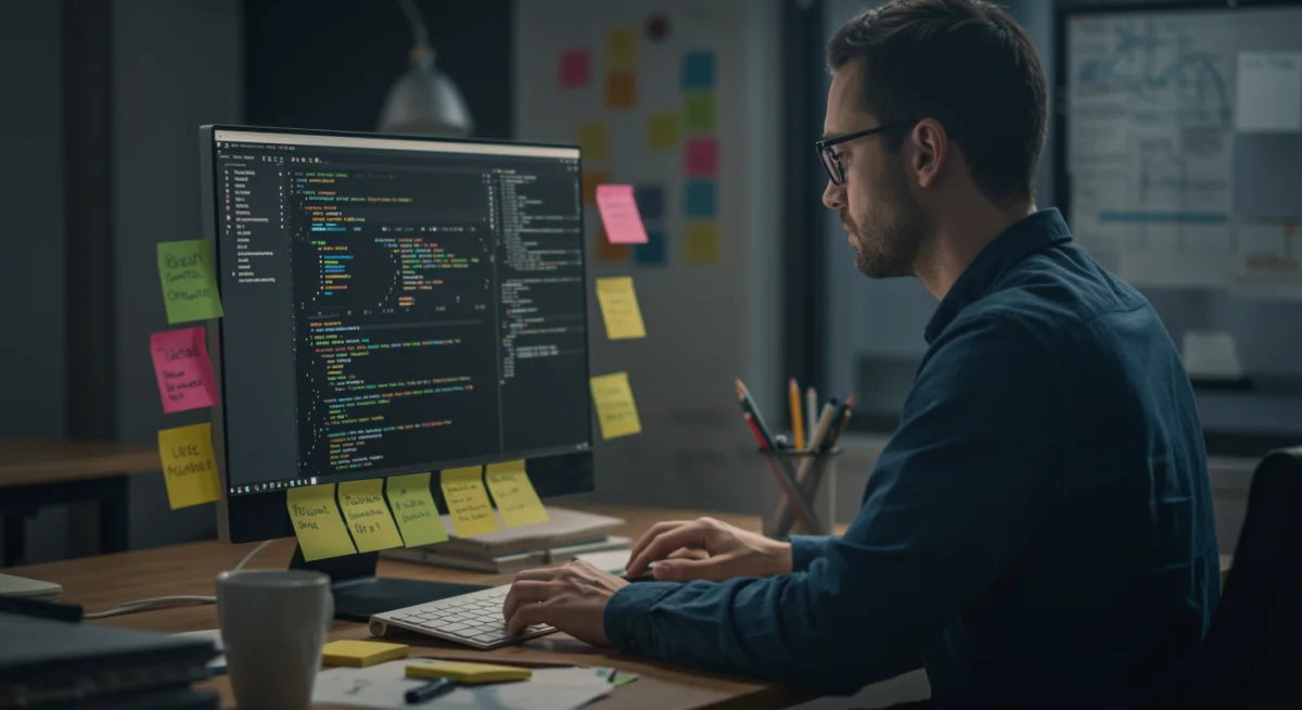 Individual focused on complex data analysis, demonstrating critical thinking and problem-solving skills.