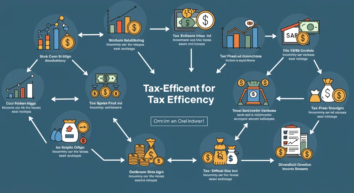 Infographic on diversified investment strategies for tax efficiency
