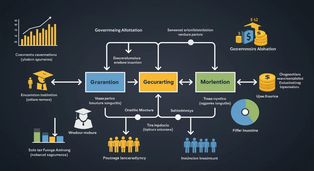 Financial graphs illustrating funding allocation for workforce development programs and job training initiatives.