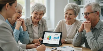 Seniors review Medicare Savings Programs benefits with an advisor