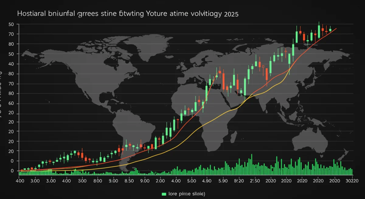 Crude oil price volatility chart with 2025 projection