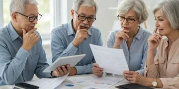 Seniors reviewing 2025 Medicare Part B documents