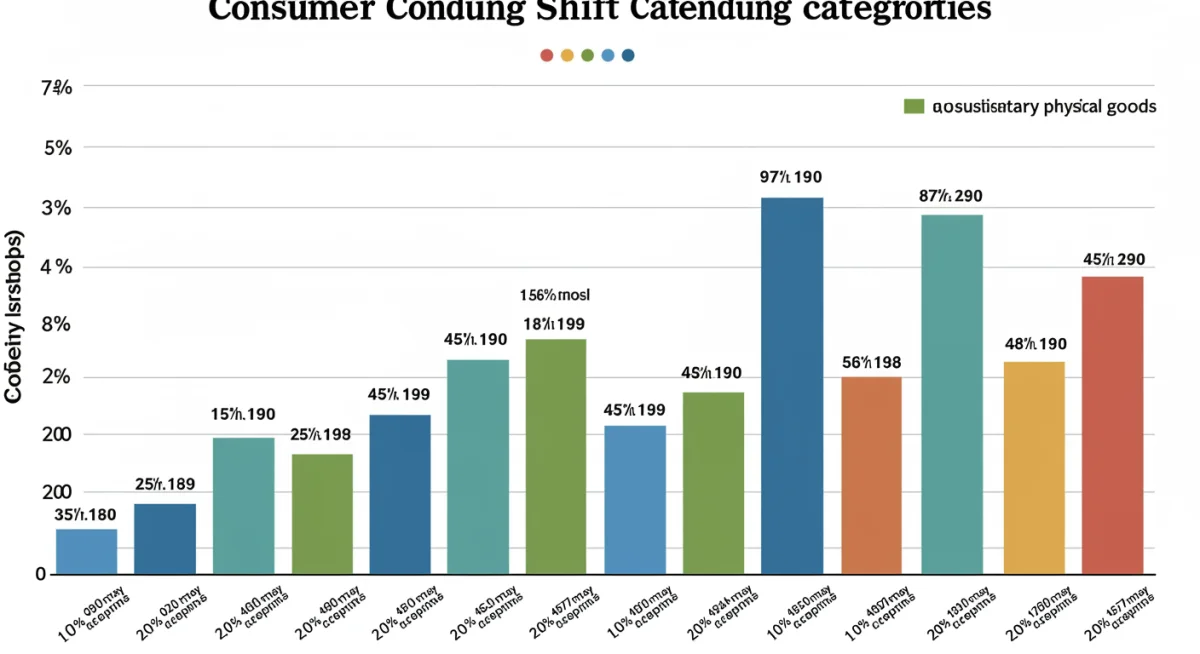Bar chart showing a 7% shift in consumer spending priorities for 2025