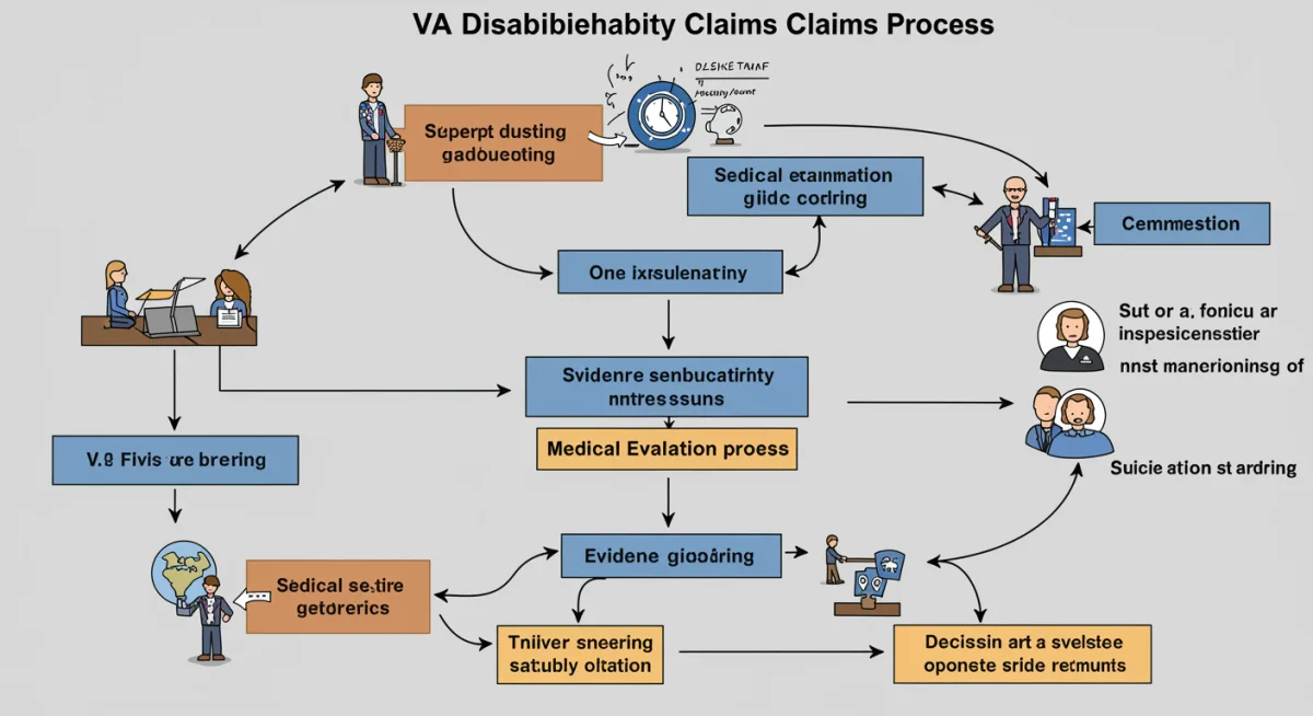 Simplified flowchart of the VA disability claims process