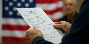 Veteran reviewing disability compensation claim form for 2025 rates