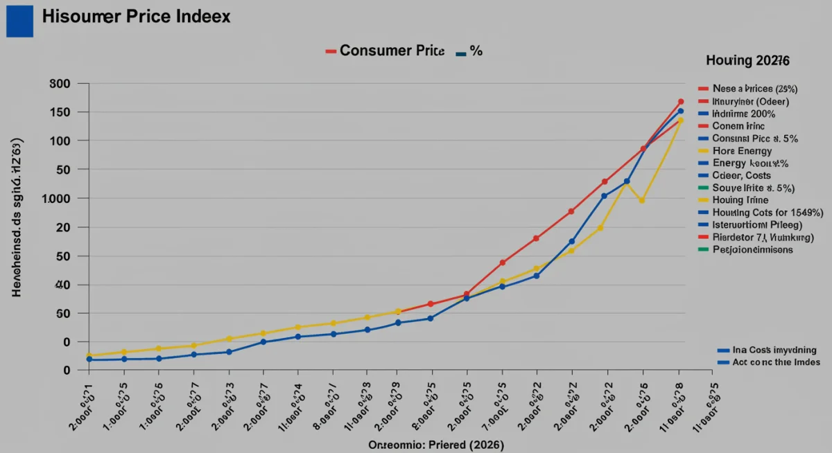 Historical and projected CPI trends chart with 5% increase in 2026