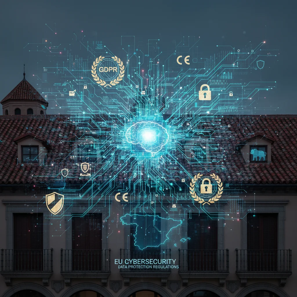 Redes digitales seguras y cumplimiento de normativas de ciberseguridad en la UE.