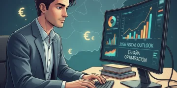 Autónomo español revisando sus finanzas y la nueva fiscalidad de 2026 en España