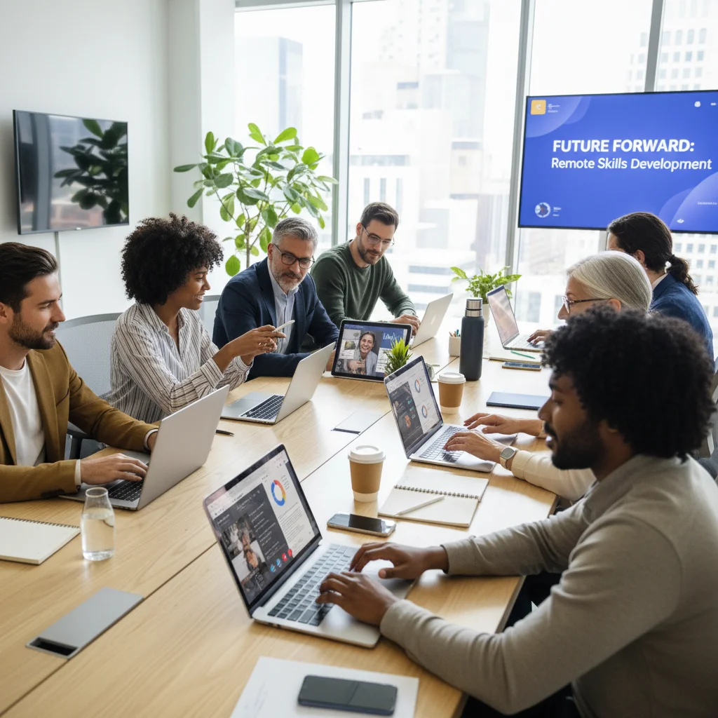 Profesionales participando en un curso de formación continua online bonificado.