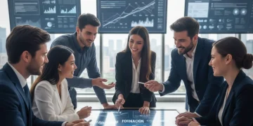 Jóvenes profesionales en formación discutiendo la reforma laboral de 2026 en España