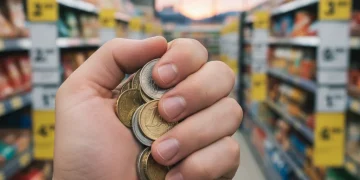 IPC Enero 2026: Impacto del 0,5% en el Poder Adquisitivo Español Monedas de euro y carrito de supermercado simbolizando el impacto del IPC en el poder adquisitivo.
