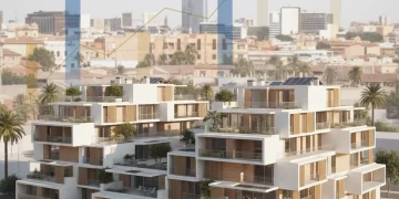 El Mercado Inmobiliario Español en 2026: Previsiones, Precios y Oportunidades Edificios de vivienda nueva moderna en una ciudad española, simbolizando el crecimiento del mercado inmobiliario.
