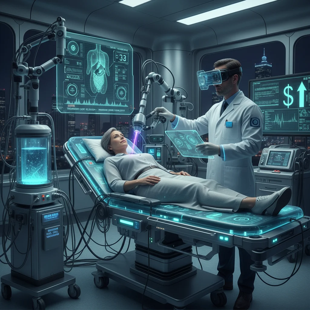 Patient receiving care with advanced medical technology, highlighting treatment complexity