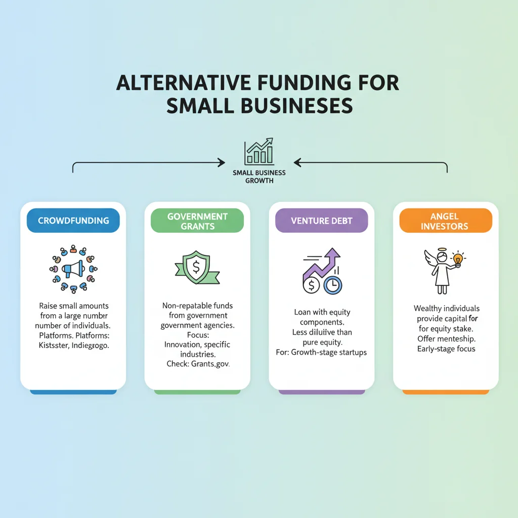 Infographic of alternative funding sources for small businesses