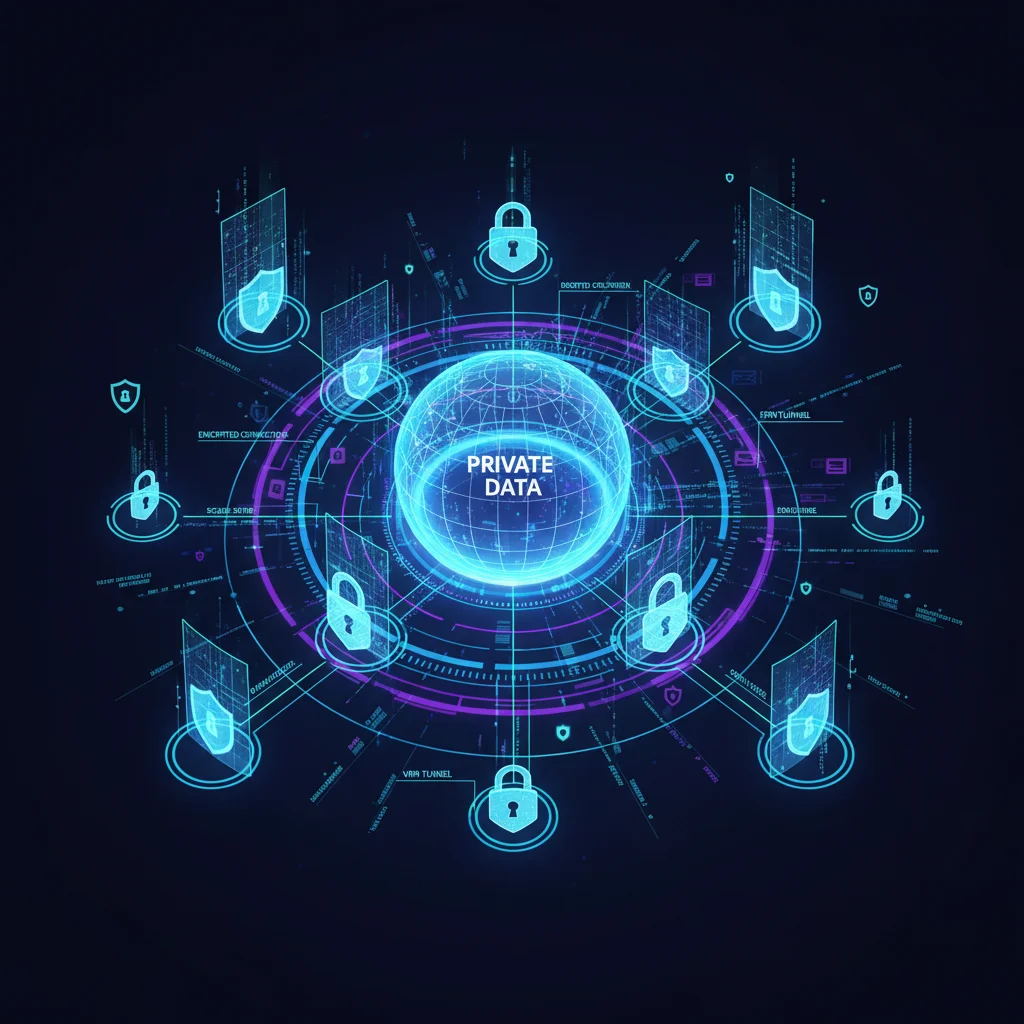 Cybersecurity network protection diagram