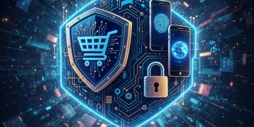 Illustration of digital consumer rights and online protection in 2026 with shield and lock icons.