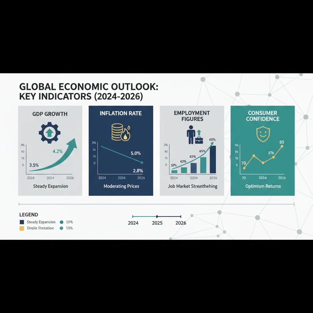Infographic of key economic indicators influencing 2026 consumer spending