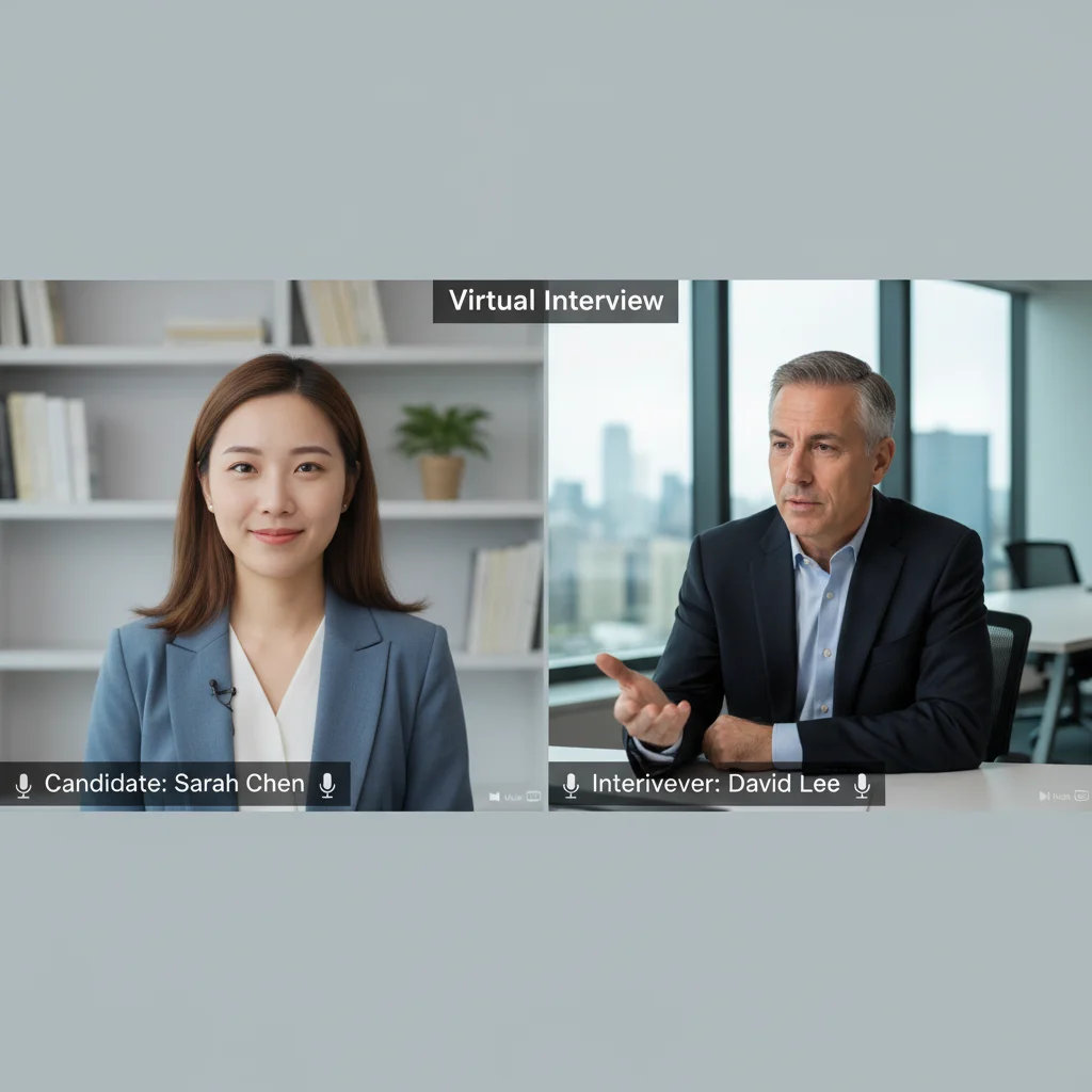 Engaged candidate demonstrating active listening during a virtual interview