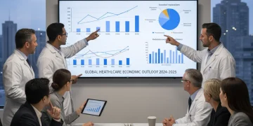 Healthcare Spending Outlook 2026: 6% Increase & Economic Drivers Healthcare professionals analyzing economic data on medical expenditures and forecasts