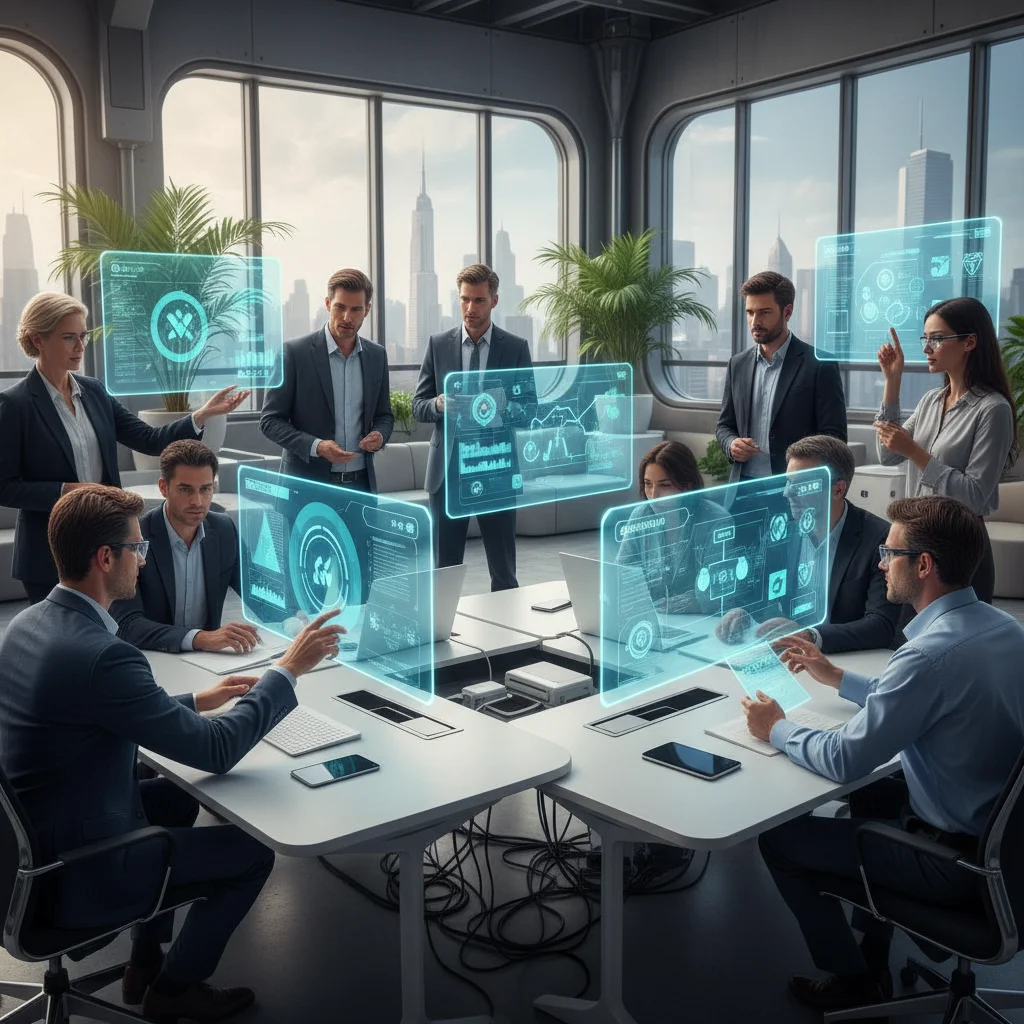 Diverse users engaging with online dispute resolution technology