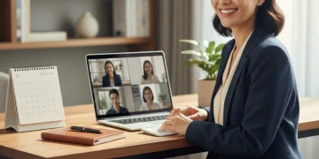 Mastering Virtual Interviews: Your 2026 Guide to Digital Interview Success Woman confidently participating in a virtual interview on her laptop