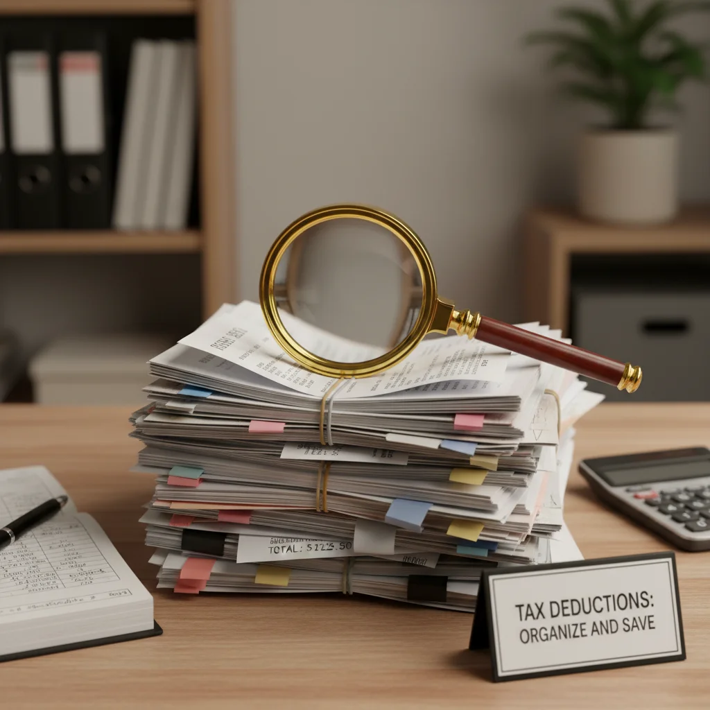 Organized financial documents for tax purposes