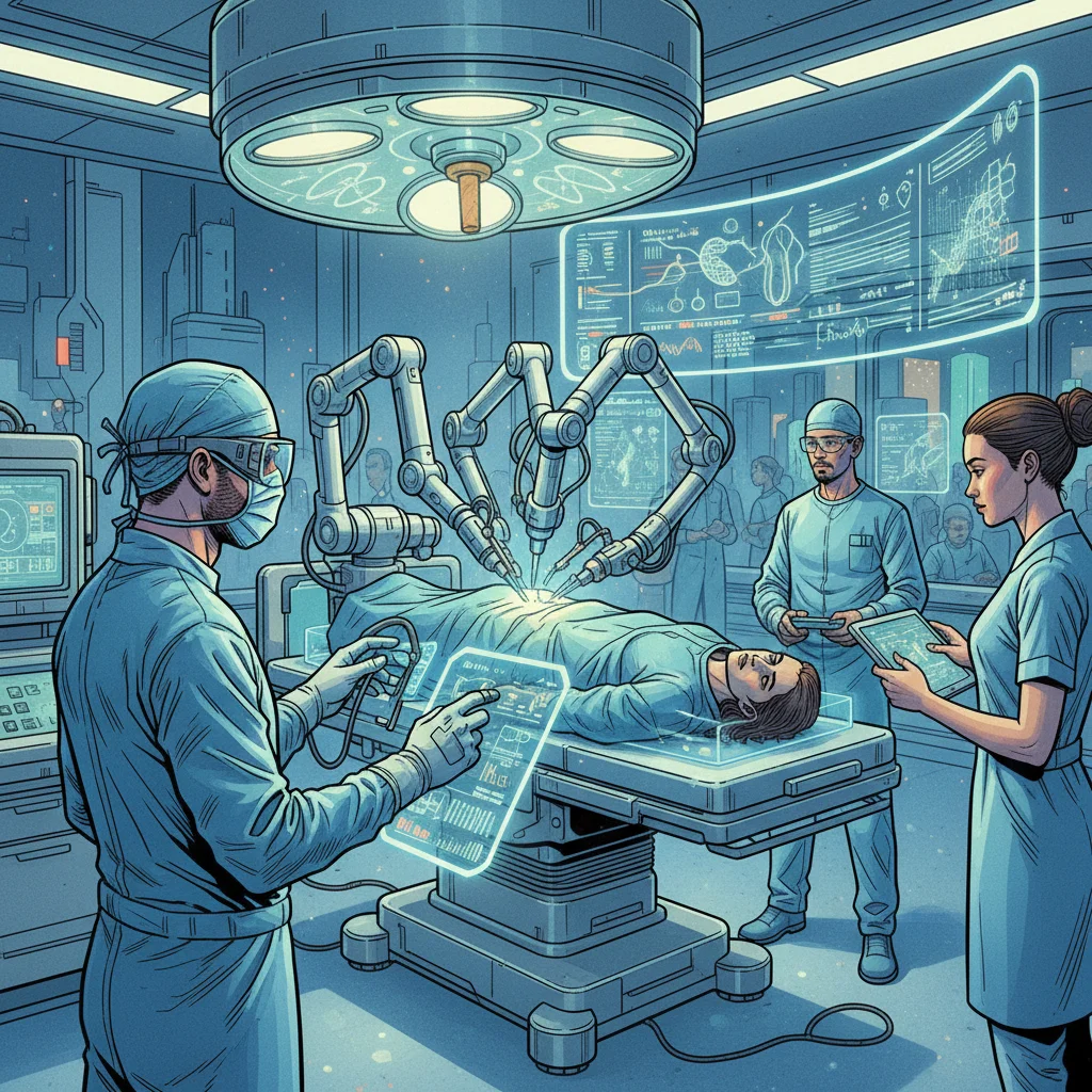 Medical professionals using advanced technology in a hospital