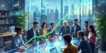 Illustration of a robust US labor market in 2026 with low unemployment and wage growth